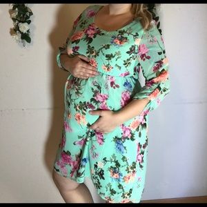 Pink Blush Maternity Dress